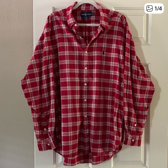 Ralph Lauren Other - Ralph Lauren Men's 100% Cotton Blaire Plaid Button Down Shirt. Size XL.